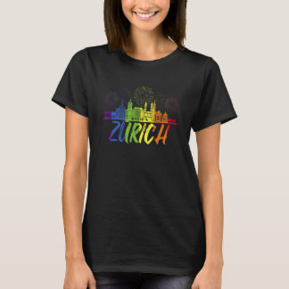 Zurich Pride Skyline  Pride Parade Zurich T-Shirt