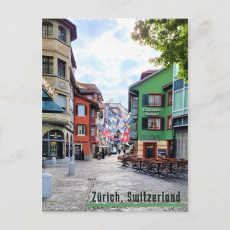Zurich street postcard