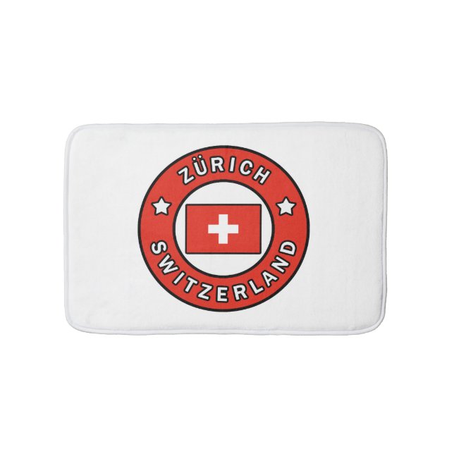 Zürich Switzerland Bath Mat (Front)