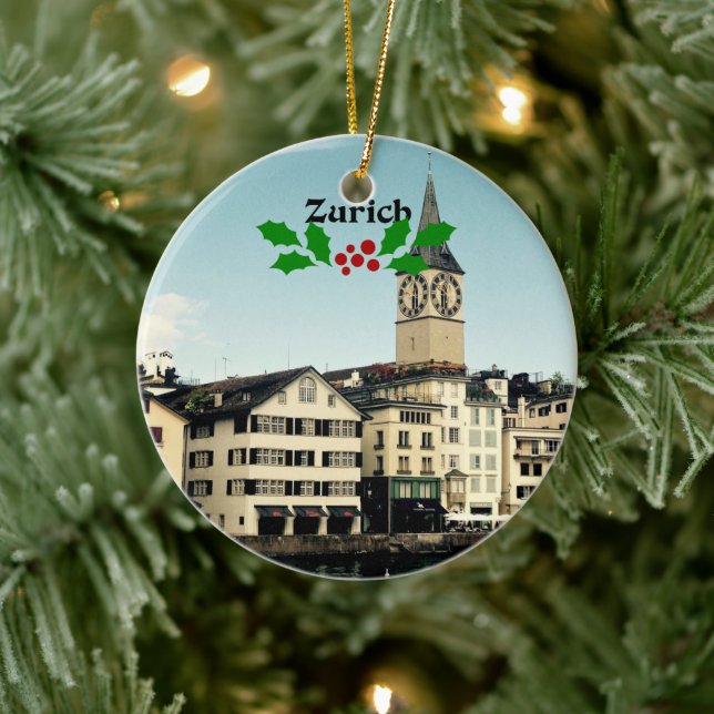Zurich, Switzerland  Ceramic Ornament (Tree)