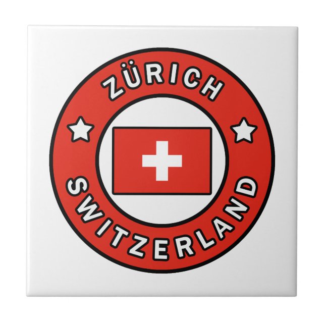 Zürich Switzerland Ceramic Tile (Front)