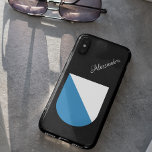 Zürich, Switzerland Coat of Arms | Black Glitter Samsung Galaxy Case<br><div class="desc">Zürich, Switzerland Coat of Arms on fine black glitter background | Handwritten Name. Samsung Galaxy S22 Case. Bring the beauty of Zurich, Switzerland to your phone with this stunning Coat of Arms themed phone case. Featuring the official coat of arms of Zurich, adding a touch of Swiss elegance to your...</div>