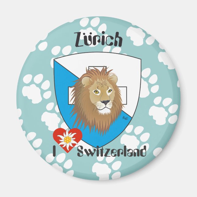 Zurich Switzerland Magnet (Front)
