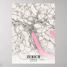 Zurich - Switzerland Neapolitan City Map