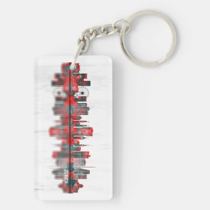 Zurich Switzerland Skyline Key Ring