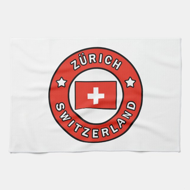 Zürich Switzerland Tea Towel (Horizontal)
