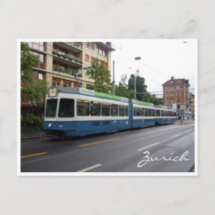 zurich tram postcard