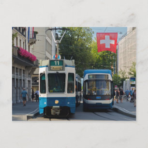 Zurich Trams Postcard