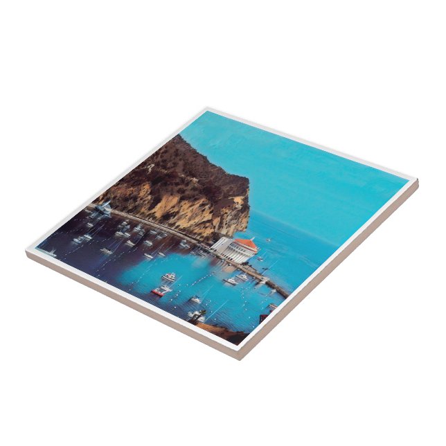 zUS009 SANTA CATALINA ISLAND, California, Ceramic Tile (Side)