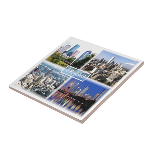 zUS011 TEXAS, Mosaic, Dallas, Houston, Ceramic Tile (Side)