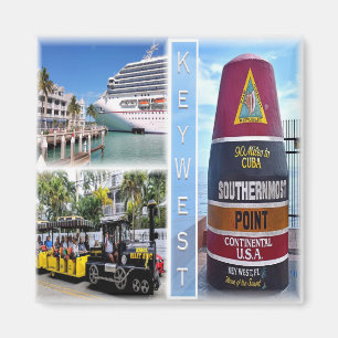 zUS020 KEY WEST, Mosaic, Florida, America, Fridge Magnet