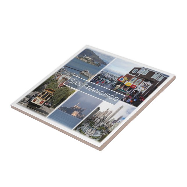 zUS031 SAN FRANCISCO, Mosaic, California, Ceramic Tile (Side)