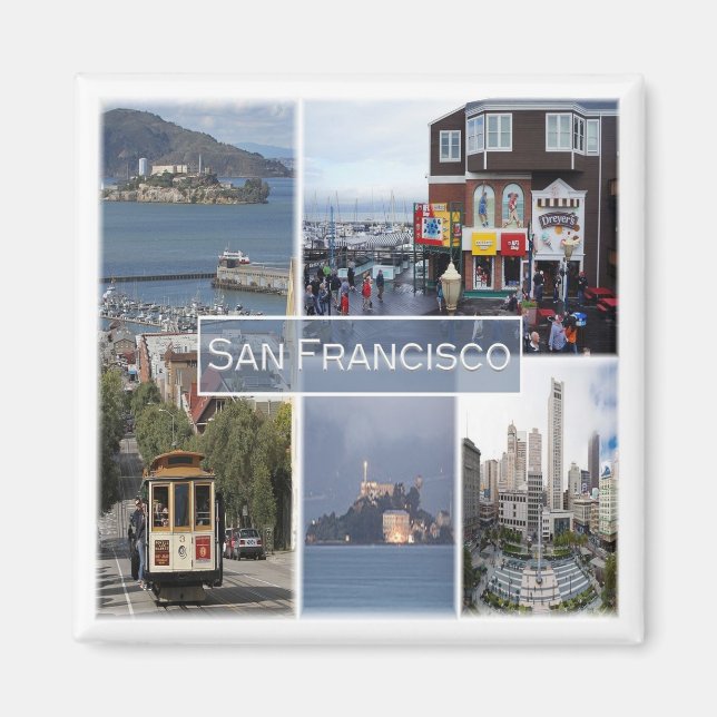 zUS031 SAN FRANCISCO, Mosaic, California, Fridge Magnet (Front)