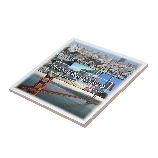 zUS032 SAN FANCISCO, Mosaic, California, Ceramic Tile (Side)