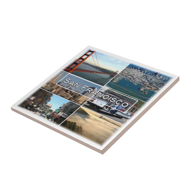 zUS033 SAN FRANCISCO, Mosaic, California, Ceramic Tile (Side)