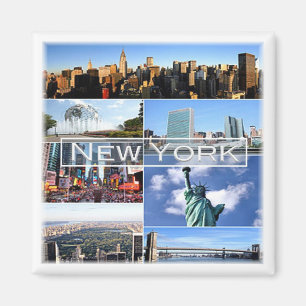 zUS036 NEW YORK, Mosaic, America, Fridge Magnet