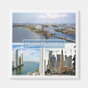 zUS039 MIAMI, FLORIDA, Mosaic, America, Fridge Magnet