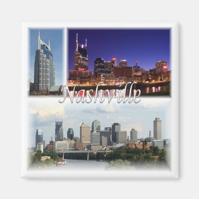 zUS052 NASHVILLE, TENNESSEE, Mosaic, Fridge Magnet (Front)