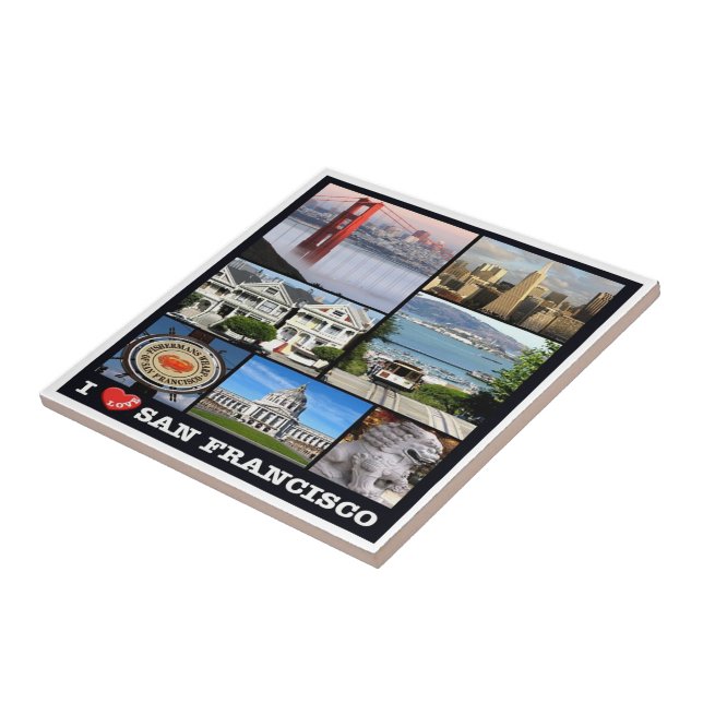 zUS067 SAN FRANCISCO I Love, Mosaic, Ceramic Tile (Side)