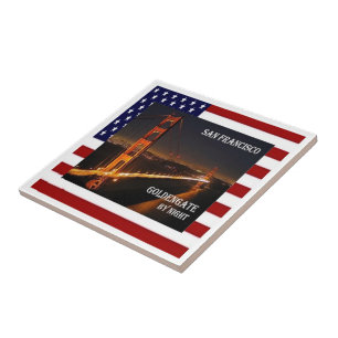 zUS072 SAN FRANCISCO, Golden Gate Bridge, Ceramic Tile