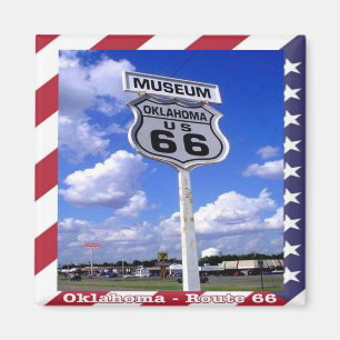 zUS090 ROUTE 66, Oklahoma, America, Fridge Magnet