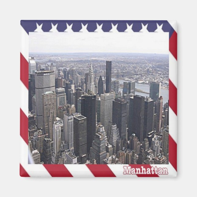 zUS105 MANHATTAN, New York City, America, Fridge Magnet (Front)