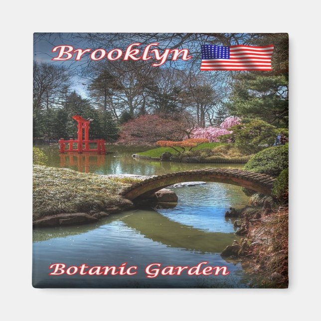 zUS114 BROOKLYN BOTANIC GARDEN, New York, Fridge Magnet (Front)