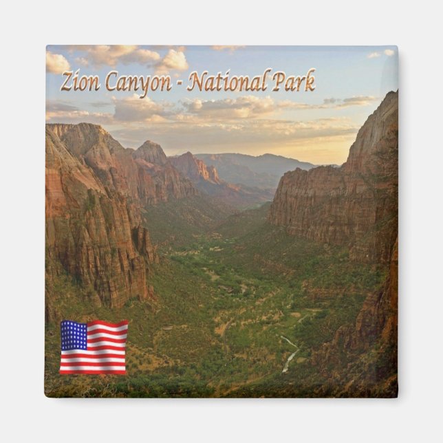zUS117 ZION CANYON National Park, Utah, Fridge Magnet (Front)