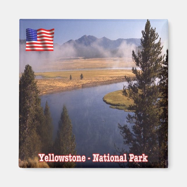 zUS122 YELLOWSTONE National Park, America, Fridge Magnet (Front)
