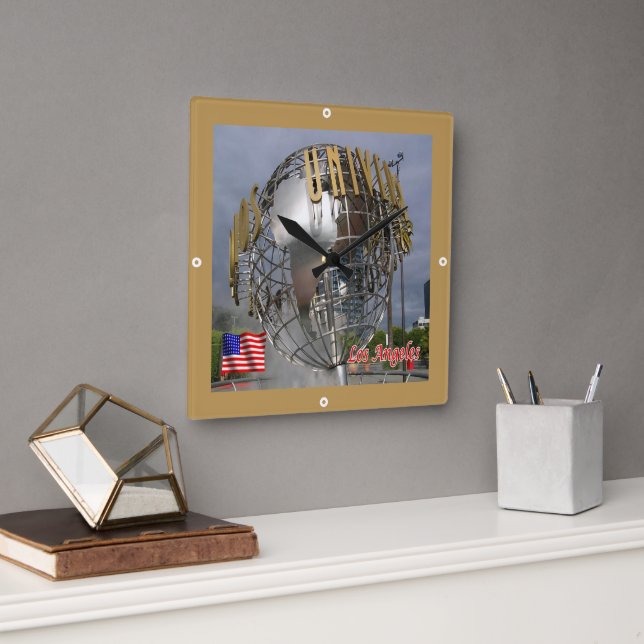zUS165 UNIVERSAL STUDIO, Los Angeles, Square Wall Clock (Office)