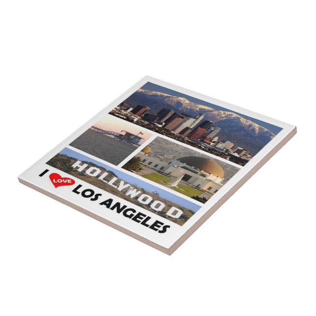 zUS169 LOS ANGELES I Love, Mosaic, Ceramic Tile (Side)