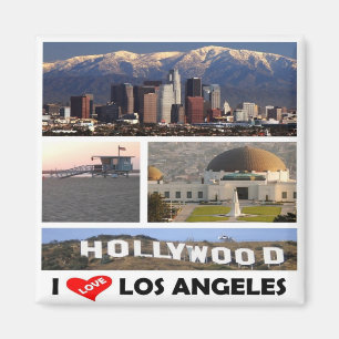 zUS169 LOS ANGELES I Love, Mosaic, Fridge Magnet