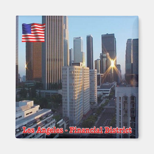 zUS173 LOS ANGELES, Financial District, Fridge Magnet (Front)