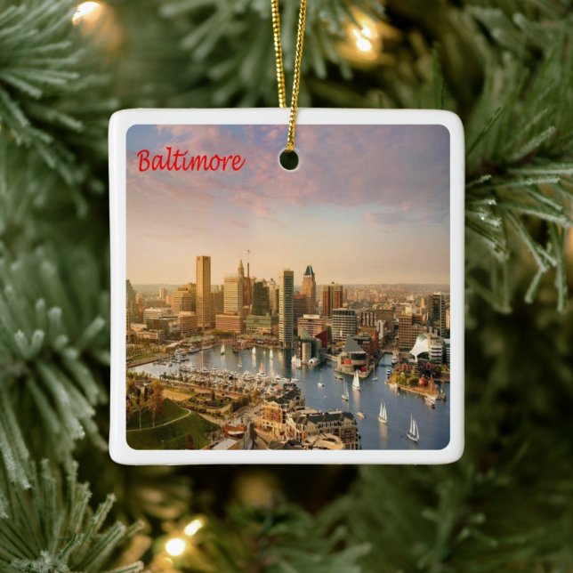 zUS183 BALTIMORE, Maryland, America, Ceramic Ornament (Tree)
