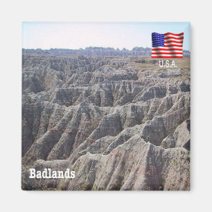 zUS189 BADLANDS, South Dakota, America, Fridge Magnet