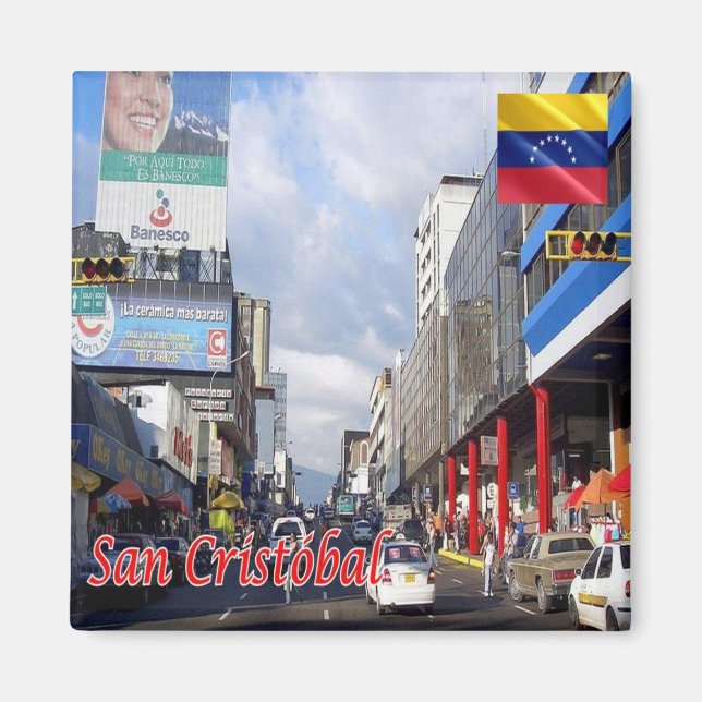 zVE002 SAN CRISTOBAL, Venezuela, America, Fridge Magnet (Front)