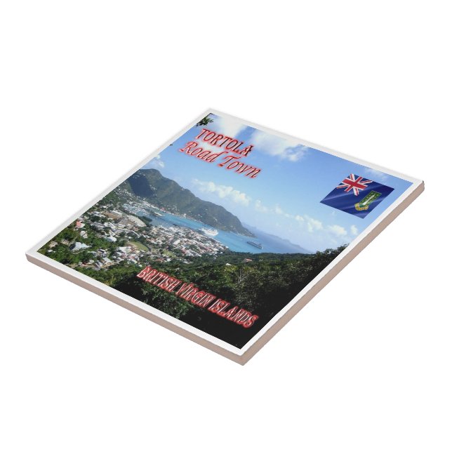 zVG004 TORTOLA Road Town, British Virgin, Ceramic Tile (Side)