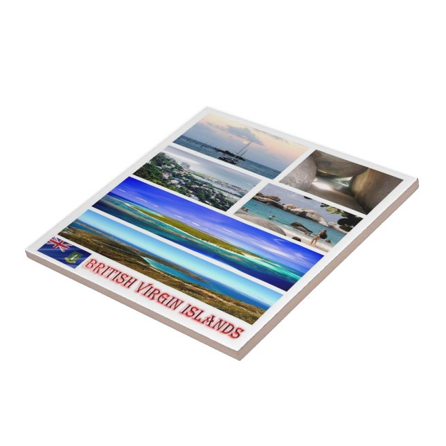 zVG005 BRITISH VIRGIN ISLANDS, Mosaic, Ceramic Tile (Side)