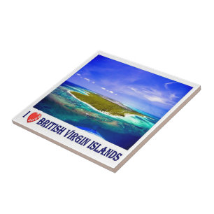zVG007 BRITISH VIRGIN ISLANDS I Love, Ceramic Tile