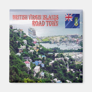 zVG011 ROAD TOWN, British Virgin Islands, Fridge Magnet
