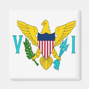 zVI001 VIRGIN ISLANDS, Flag, America, Fridge Magnet