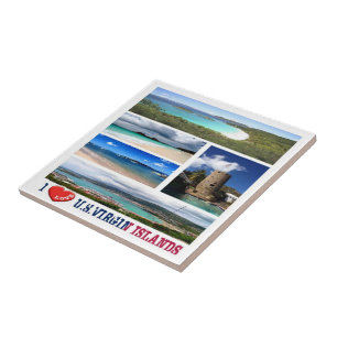 zVI003 VIRGIN ISLANDS I Love, Mosaic, Ceramic Tile