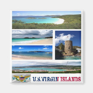 zVI004 VIRGIN ISLANDS, Mosaic, America, Fridge Magnet
