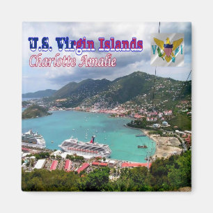 ZVI006 VIRGIN ISLANDS, Charlotte Amalie, Fridge Magnet