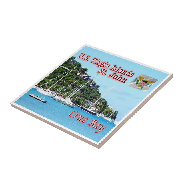 zVI009 SAINT JOHN Cruz Bay, Virgin Islands, Ceramic Tile (Side)