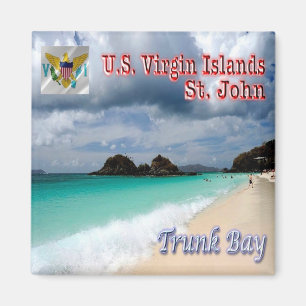 zVI010 ST. JOHN, Trunk Bay, Virgin Islands, Fridge Magnet