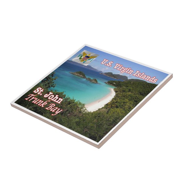ZVI011 ST. JOHN, Trunk Bay, Viegin Islands, Ceramic Tile (Side)