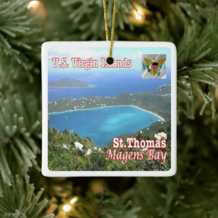 zVI012 SAINT THOMAS, Magens Bay, Virgin islands,  Ceramic Ornament
