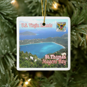 zVI012 SAINT THOMAS, Magens Bay, Virgin islands,  Ceramic Ornament