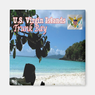 zVI016 VIRGIN ISLANDS, Trunk Bay, America, Fridge Magnet